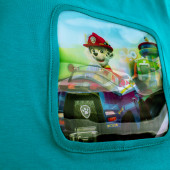 Блуза с холограмна апликация в цвят петрол 2