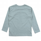 Детска памучна блуза "Awesome" в бледозелено 2