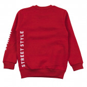Ватирана блуза с надпис на гърба "Street style" в червено 3