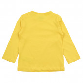 Бебешка памучна блуза "love & dream" в жълто 2