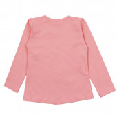 Детска блуза с еднорог в цвят праскова 2