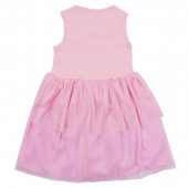 Детска лятна рокля с чантичка в розово 2