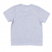 Детска тениска за момчета "Tag me" в сив меланж 2