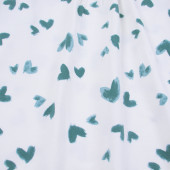 Детски комплект "Hearts" в бяло и зелено 6