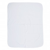 Двупластова пелена от памучен ажур в бяло 75х90 2