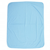 Двупластова пелена от памучен ажур в синьо 75х90 2