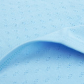 Двупластова пелена от памучен ажур в синьо 75х90 3