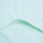 Двупластова пелена от памучен ажур в светла мента 75х90 3