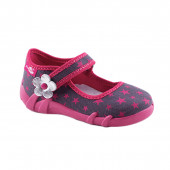 Анатомични дишащи текстилни обувки за момичета "Pink stars" 2