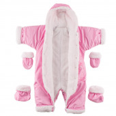 Бебешки ескимос за момичета в розово (3 - 12 мес.) 2