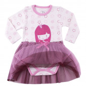 Бебешко боди-рокля с воал за момиченца (3 - 24 мес.) 2