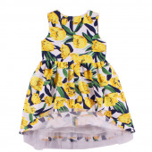 Детска рокля "Пролетни лалета" в жълто (1 - 8 год.) 2
