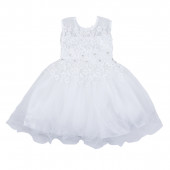 Детска официална рокля "Рени" в бяло 3
