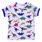 Лятна пижама "Dino world" в сиво и синьо 2