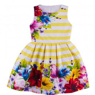 Детска рокля "Слънчеви цветя" (6 - 13 год.) 1
