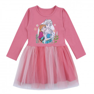Детска рокля "Sisterly love" в цвят корал 1