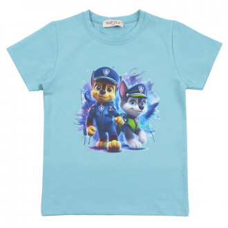 Детска тениска с кученца в синьо 1