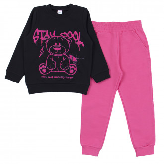 Детски комплект "Stay cool" в черно и розово 1