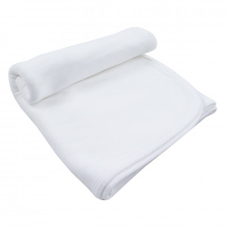 Двупластова пелена от памучен ажур в бяло 75х90 1