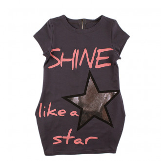 Детска лятна трикотажна рокля "Shine" (4 - 11 год.) 1