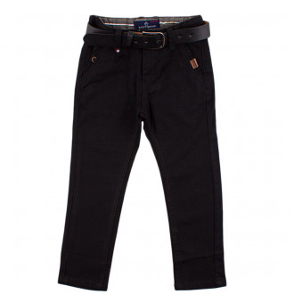 Панталон в черен цвят с колан за момчета (5 - 10 год.) 1