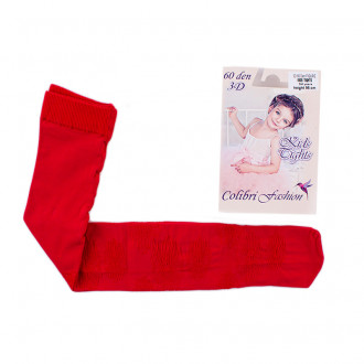 Фигурален чорапогащник 60 den в червено (1 - 12 год.) 1