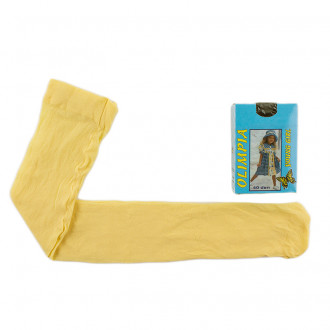 Фин фигурален чорапогащник 40 den в жълто 1