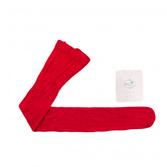 Детски фигурален чорапогащник микрофибър в червено (1 - 8 год.) 1