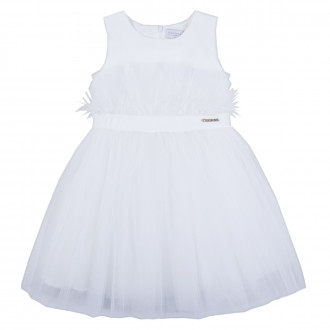 Разкошна официална рокля в бяло 1