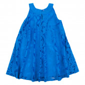 Детска лятна рокля в синьо 2