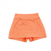 Детски летен комплект с пола-панталон в бяло и оранжево 3