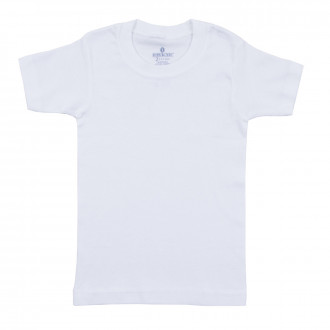 Детска бяла тениска от памучна материя  1