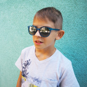 Слънчеви очила със синя камуфлажна рамка UV 400 2