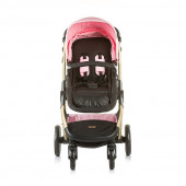Комбинирана количка "Сенси" розова  и твърд кош 2018 + Подарък стол за кола "Сенси" 3