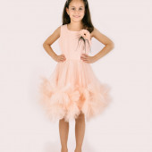 Официална рокля ''Сара" в праскова (1 - 12 год.) 2