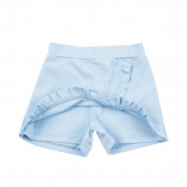 Детска пола-панталон с къдрички в синьо 2