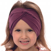 Детска лента за глава в опушено розов цвят