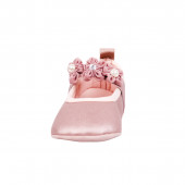 Декоративни меки пантофки с камъчета в опушено розовово 2