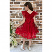 Официална рокля "Шарлот" в червен цвят 2