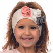 Детска лента за глава в бял цвят 2