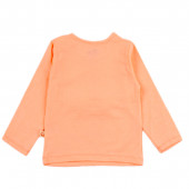 Детска блуза с 3D в цвят сьомга  2