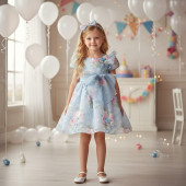 Официална рокля от органза с диадема  3