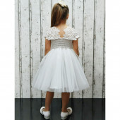 Официална рокля ''Анабел" в бяло 5