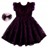 Официална рокля "Кармен" в лилав цвят 4