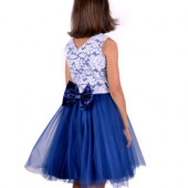 Празнична рокля "Агнес" в синьо (7 - 12 год.) 4