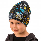 Трикотажна детска шапка за момчета в черно 2