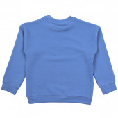 Плътна капитонирана блуза за момчета в синьо 2