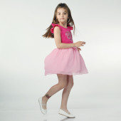 Детска рокля "Лятна приказка"  в циклама и розово 5