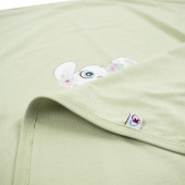 Двупластова памучна пелена с "Sweet bunny" в зелено 70 х 90 3