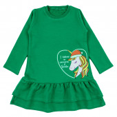 Коледна ватирана рокля "Christmas magic" в зелено 2